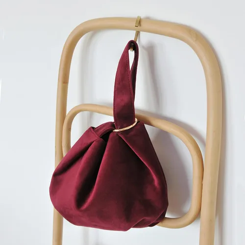 Miniatura 2 de Bolso de mano de terciopelo con asa superior para mujer, pequeño bolso de mano
