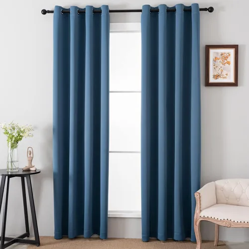 Miniatura 48 de Pickluc Cortinas Opacas Azul Marino para Sala de Estar, Cortinas Bloqueadoras de Luz con Ojales, Aislamiento Térmico, Reducción de Ruido, 52 Azul