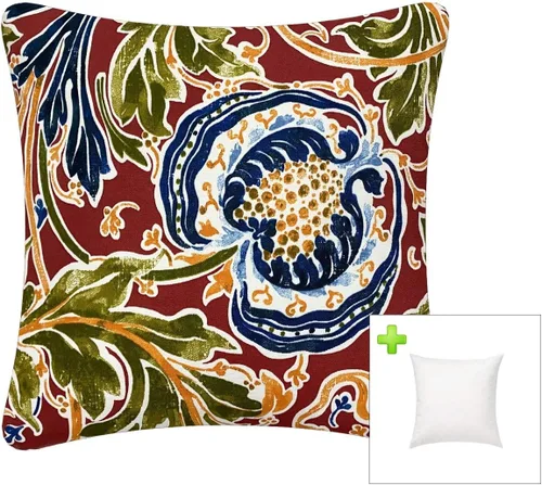 Miniatura 13 de Paquete de 2 cojines decorativos impermeables para exteriores con insertos para muebles de patio, cojines cuadrados de 18 x 18 pulgadas, resistentes