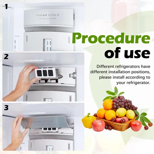 Miniatura 7 de Paquete de 6 filtros de aire para refrigerador PAULTRA2 compatibles con refrigeradores Frigidaire PAULTRA2 Pure Air Ultra 2, PureAir Ultra II y 6