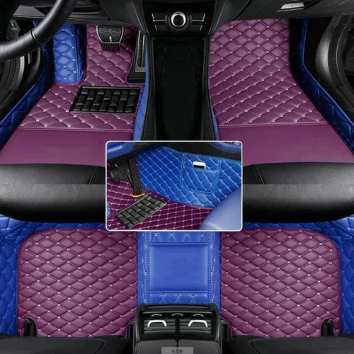 Miniatura 33 de Alfombrillas de cuero personalizadas para sedán, SUV, automóvil deportivo, negro, rojo, rosa, blanco, alfombrillas de vehículo para hombres