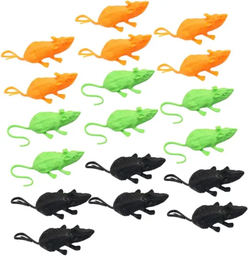 BESPORTBLE 18pcs Simulation Mice Halloween Props Realistic Soft Rats for Pranks Unique Decorative Figurines for Parties Haunted Houses and Home Decor