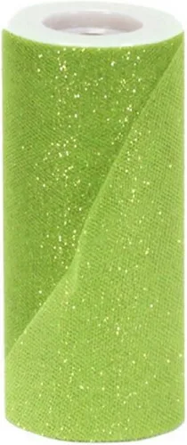 Miniatura 12 de Offray Sparkle - Cinta de tul para manualidades, 18 pulgadas por 10 yardas, narciso