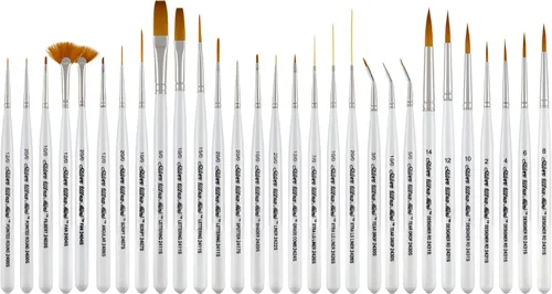Miniatura 11 de Silver Brush Limited UMS-2412S Ultra Mini Explorer - Juego variado de pinceles para acuarela, gouache, tintas, tintas, acrílicos y pinturas de Set