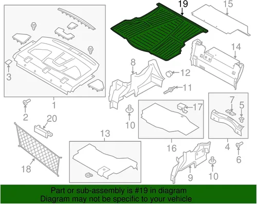 Miniatura 5 de Ford DS7Z-6111600-AA - Protector de área de carga, color negro