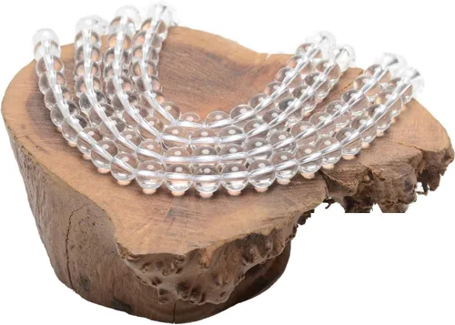 Miniatura 7 de LPBeads 100 piezas de cuentas sueltas de jade blanco natural pulido de 8 mm y redondo con cordón elástico para hacer joyas y pulseras Jade blanco