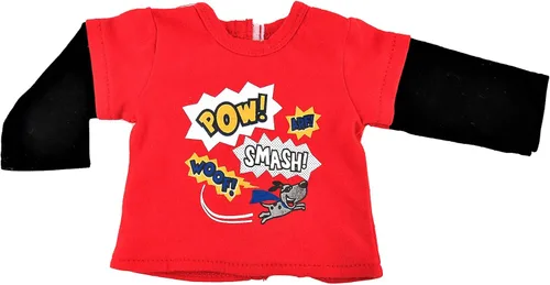 Miniatura 7 de American Fashion World Camiseta gris de manga corta para muñecas de 18 pulgadas Calidad premium y diseño moderno Ropa de muñecas Moda de ropa