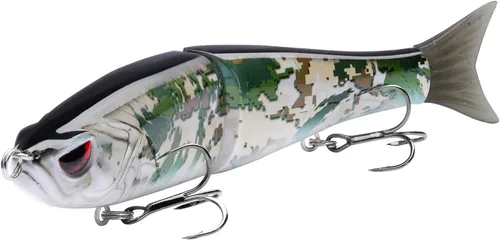 Miniatura 20 de Señuelos Bassdash SwimShad Glide articulados Swimbait Lubina Cachorro Salmón Trucha Almizclado Señuelo de Pesca Bajo Largemouth