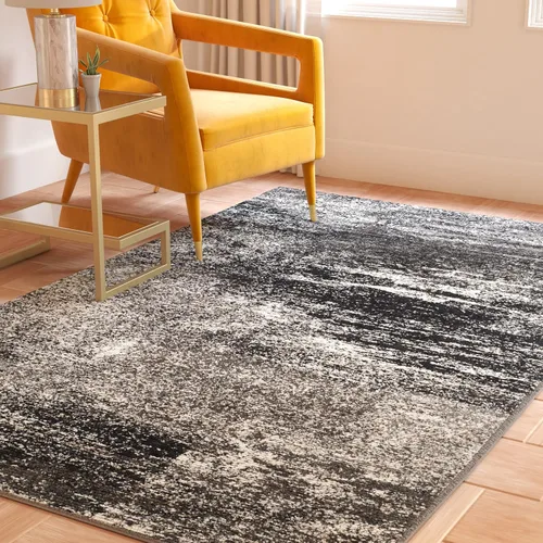 Miniatura 65 de SAFAVIEH, colección Adirondack - Alfombra de 6 x 9 pies, plateada/multicolor, abstracta, moderna, no desprende pelo, de fácil cuidado, para zonas