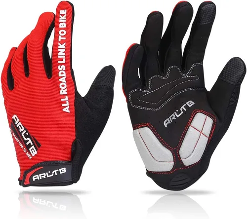 guantes para bicicleta, 3 tamaños, 3 colores, guantes para ciclismo, bicicleta, mitones de dedo completo, acolchados, transpirables, ligeros para