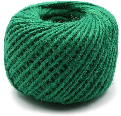 Miniatura 10 de Cuerda de yute verde de 54 yardas/rollo de 0.079 pulgadas, cuerda de cáñamo, cuerda gruesa fuerte, envoltura de cuerda gruesa, boda, manualidades