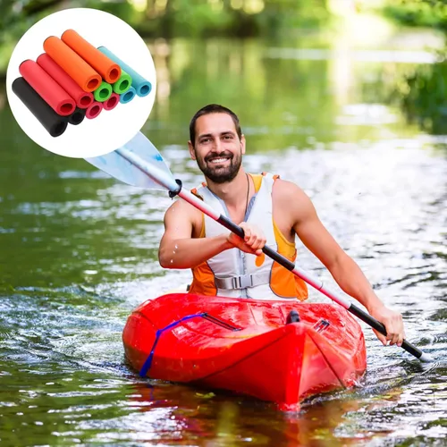 Miniatura 9 de VANZACK Envolturas antideslizantes para remo de kayak, 12 piezas de esponja, empuñaduras de paleta de kayak antideslizantes, envolturas de remo