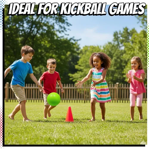 Miniatura 7 de Pelotas de patio de juegos de 5 pulgadas para niños pequeños y niños – (paquete de 6) pelotas inflables de goma que rebotan para dodgeball con bomba