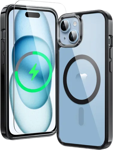Miniatura 1350 de FNTCASE Funda para iPhone 13 Pro-Max: Fundas magnéticas transparentes compatibles con Magsafe Slim anti amarillamiento protección contra caídas