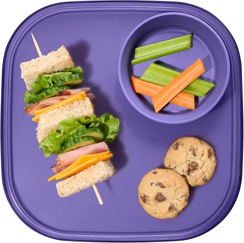 Miniatura 11 de Madesmart Dipware - Plato de comedor reutilizable, bandeja para servir aperitivos y aperitivos, sándwiches, humus, salsas, cuenco apilable