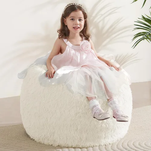 Miniatura 42 de Bean Bag Cover (No Filler) Soft Faux Fur Stuffed Animal Bean Bag Storage, Fluffy Plush Bean Bag Chair Cover Washable, Comfy Bean Bag Covers for Dark