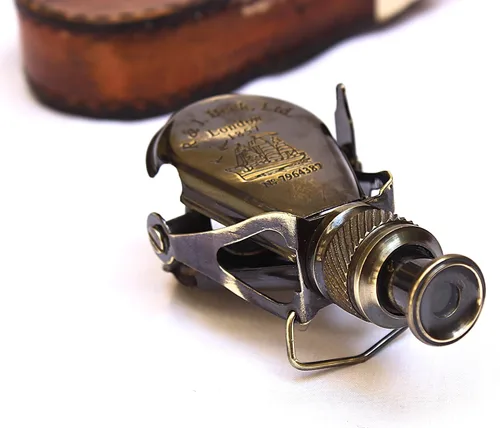 Miniatura 6 de Monocular de latón antiguo náutico Vintage R & J Beck London 1857 Binocular de bolsillo para telescopio marino único, para exteriores, senderismo