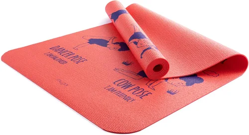 Miniatura 5 de Myga Estera de Yoga para Niños con Estampado de Seda, Estera de Yoga Antideslizante para Ejercicio de Niños, Fitness, Yoga y Mindfulness, Estera
