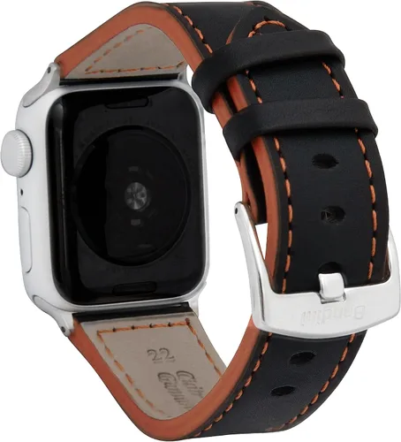 Miniatura 31 de Bandini Correa de cuero para hombre para Apple Watch de 1.732 in 1.772 in 1.654 in 1.614 in 1.575 in 1.496 in 1.929 in y Ultra, correa de iWatch