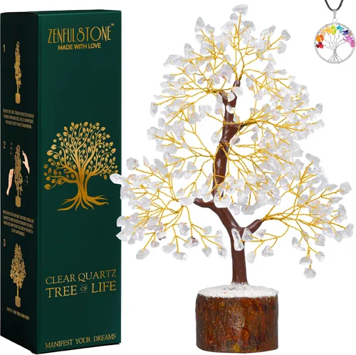 Miniatura 12 de Árbol de cristal de 7 chakras, árbol curativo de piedras preciosas para energía positiva, decoración de árbol de cristal para oficina en casa, árbol