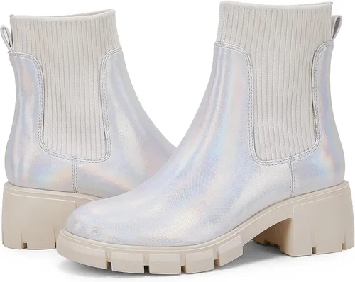 Miniatura 2 de Coutgo Chelsea - Botines de plataforma para mujer, elásticos, sin cordones, tacón grueso, suela de lengüeta