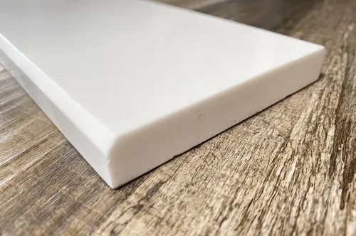 Miniatura 3 de Tenedos Sillín de umbral de piso de mármol blanco sólido pulido, para acera de ducha, protector contra salpicaduras de tocador de baño, alféizar