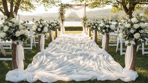 Miniatura 3 de Anderson's Gossamer ignífugo blanco, 59 pulgadas x 100 yardas, tela transparente para decoraciones de boda, baby shower, revelación de género