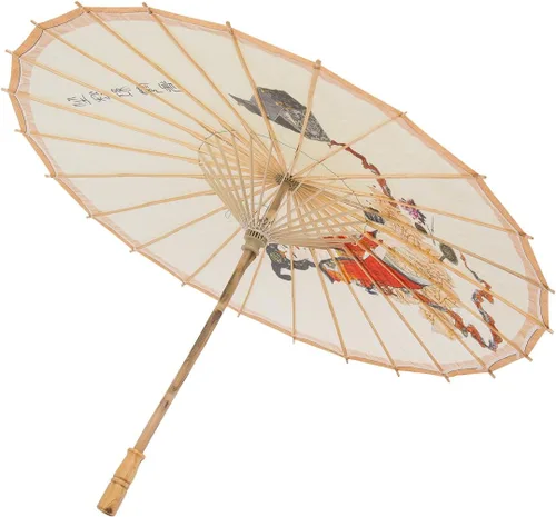 Miniatura 2 de THY COLLECTIBLES Sombrilla aceitada china hecha a mano impermeable del paraguas del papel 33" belleza china