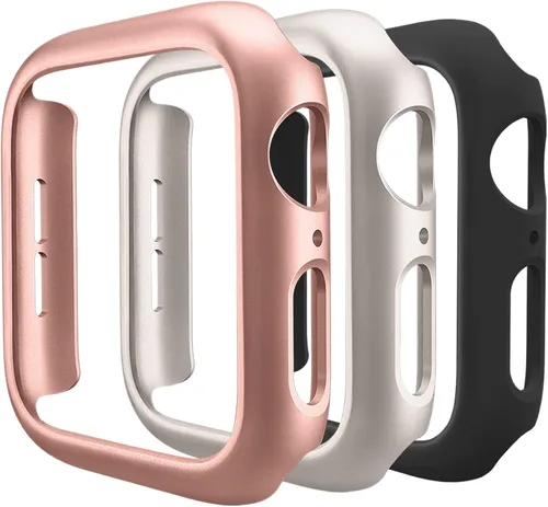 Miniatura 12 de Paquete de 3 fundas compatibles con Apple Watch de 1.732 pulgadas Series 6/5/4/SE, carcasa rígida de PC parachoques marco