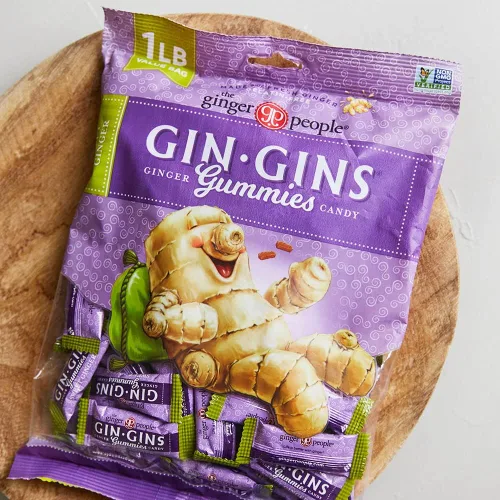 Miniatura 4 de The Ginger People Gin Gins Ginger Gummies - Gomitas dulces de jengibre, antináuseas, 1lb Bolsa