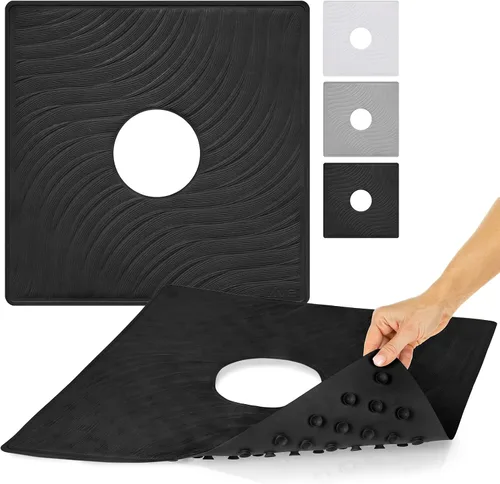 Miniatura 11 de Alfombrilla de ducha Vive - 22" por 22" cuadrada antideslizante, tapete grande de baño para bañera - Diseño patentado - Almohadilla antideslizante