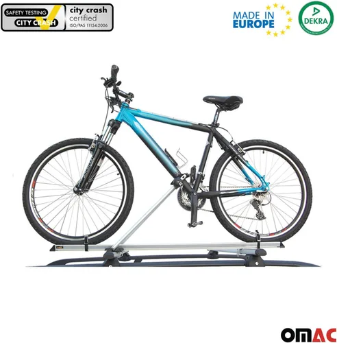 Miniatura 2 de OMAC Portabicicletas para coche con montaje universal de hasta 33 libras, color plateado