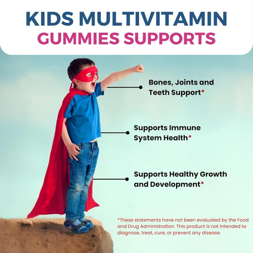 Miniatura 3 de Zaytun Vitaminas halal para niños, gomitas multivitamínicas, vitamina A, C, D, E, B6, B12, biotina, vegetariana, sin gelatina, sin gluten, sin