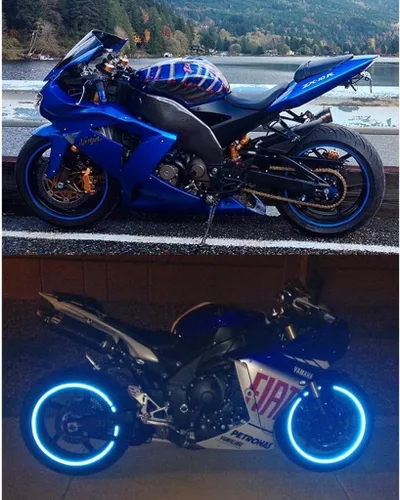 Miniatura 4 de Cinta reflectante azul de gran intensidad con derechos de autor de customTAYLOR33. Cinta de seguridad (Debes elegir el tamaño de la cinta), Azul