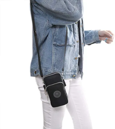 Miniatura 4 de ZGMYC Bolsa de 3 capas para teléfono celular, bolso de pulsera impermeable deportivo para el hombro, cartera