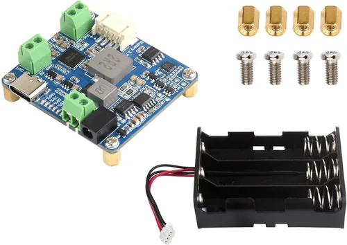 Waveshare Módulo de administrador de energía solar (D), soporta panel solar de 6V ~ 24V y adaptador de corriente tipo C, salida regulada de 5V/3A