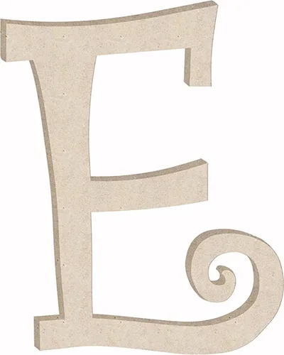 Miniatura 11 de Letras de madera de 8 pulgadas y fuente Curlz Girl, sin terminar MDF alfabeto ABC recortado, letras iniciales monograma pintables