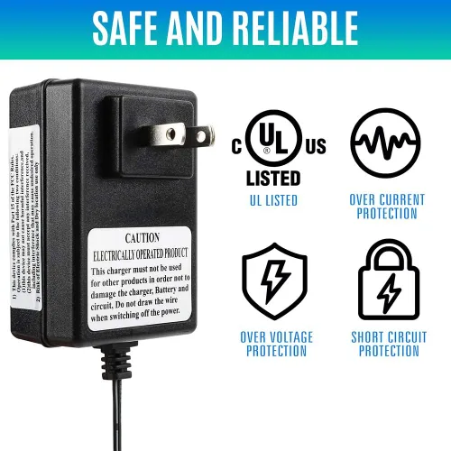 Miniatura 2 de LotFancy Cargador de batería para Razor Power Core E90, 12V Ride on Car, fuente de alimentación de juguetes para niños de 12 V para los mejores