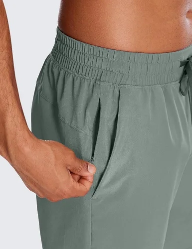 Miniatura 3 de CRZ YOGA Pantalones cortos de correr 2 en 1 para hombre con forro 5, 7 y 9 pulgadas, de secado rápido, pantalones cortos deportivos con bolsillos