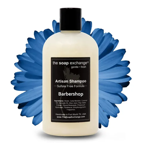 Miniatura 27 de The Soap Exchange Champú para el cabello, aroma a cuero de Texas, hecho a mano, 12 fl oz / 12.0 fl oz, cuidado natural del cabello artesanal, suave