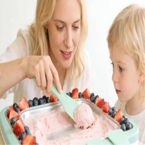 Miniatura 3 de Máquina de helados enrollados, máquina de helado instantáneo, sartén/rollo de gelato instantáneo, placa fría de acero inoxidable SUS304 de grado
