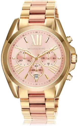 Miniatura 2 de Michael Kors Reloj Ladies Mini Bradshaw 36mm Tamaño de Caja Cuarzo Movimiento Cronógrafo Pulsera de Acero Inoxidable Tono dorado/rubor