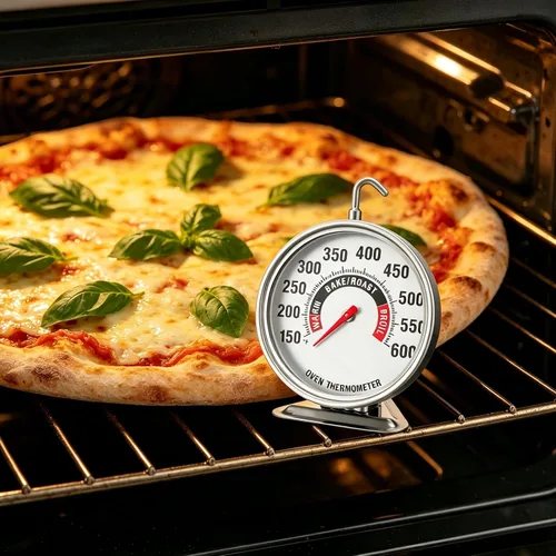 Miniatura 8 de Extra grande termómetro de horno de 3" con dial de fácil lectura Medidor de temperatura preciso de 150-600°F para cocina, horneado, parrilla