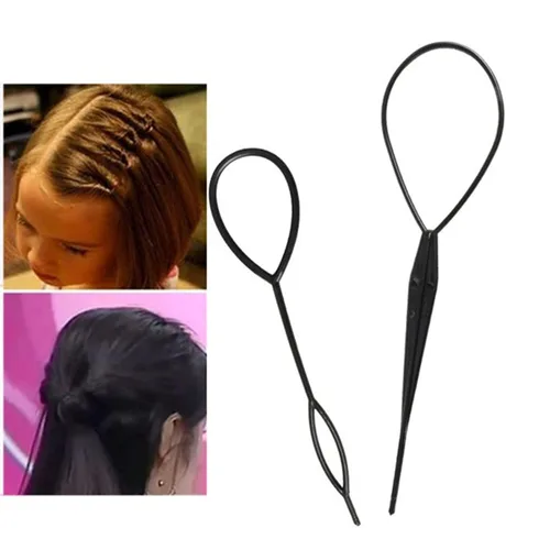 Miniatura 5 de Pinzas de metal para cabello grueso, herramienta de peinado para adultos y niños, herramienta de trenzado, pinza de pelo floral, horquilla