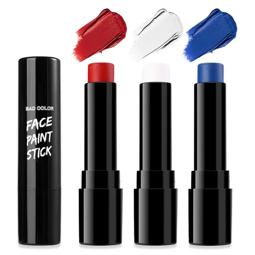 Miniatura 15 de BADCOLOR Pintura facial mezclable con crema negra para adultos, niños, ojos, softbol, fútbol, béisbol, deportes, no tóxica, hipoalergénica