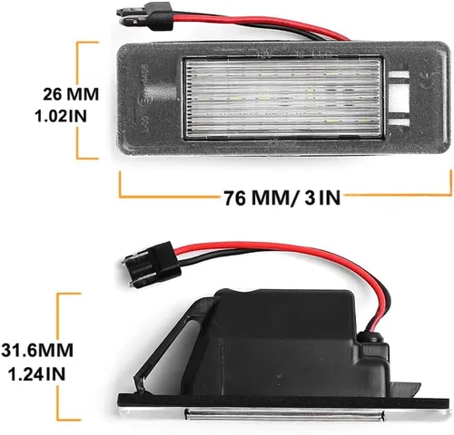 Miniatura 5 de 2 lámparas LED superbrillantes para matrícula compatibles con Nis-san X-TRAIL Qashqai Armada Primera P12 Ju-ke Pathfinder R51 Marzo NV200