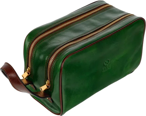 Miniatura 12 de Time Resistance Bolsa de cosméticos de cuero - Kit de aseo italiano Dopp (negro)