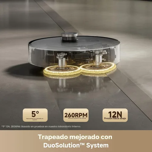 Miniatura 4 de Mova Mobius 60 Robot aspirador y trapeador, succión de 30000 Pa, almohadillas de trapeador intercambiables automáticamente, navegación elevable