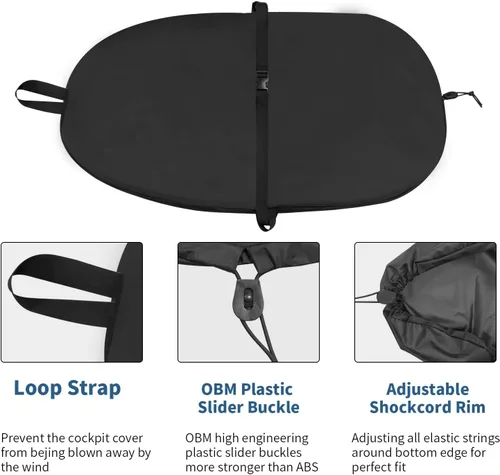 Miniatura 4 de Waterproof Kayak Cockpit Cover Seal Cockpit Cover Maximum Protection for Your Ocean Cockpit