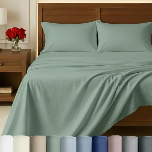 Miniatura 15 de California Design Den Sábanas de Cama 100% Algodón Egipcio - Juego de Sábanas King de Lujo Auténtico Certificado con Bolsillos Profundos, Satén